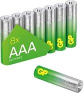 GP S8 AAA Super, alkaline batterij, AAA (potlood), verpakking van 8 stuks