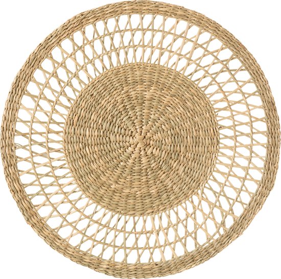 Wanddecoratie set 22 zeegras wand - veranda decoratie 4 stuks