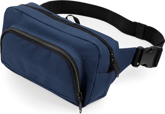 Finnacle - Heuptas - Buideltas - Fanny pack - Heuptas - Blauw - 2,5L - Ruime heuptas - Verstelbaar - Universeel - Festivaltasje - Feest tasje - Accessoire - 3-vaks