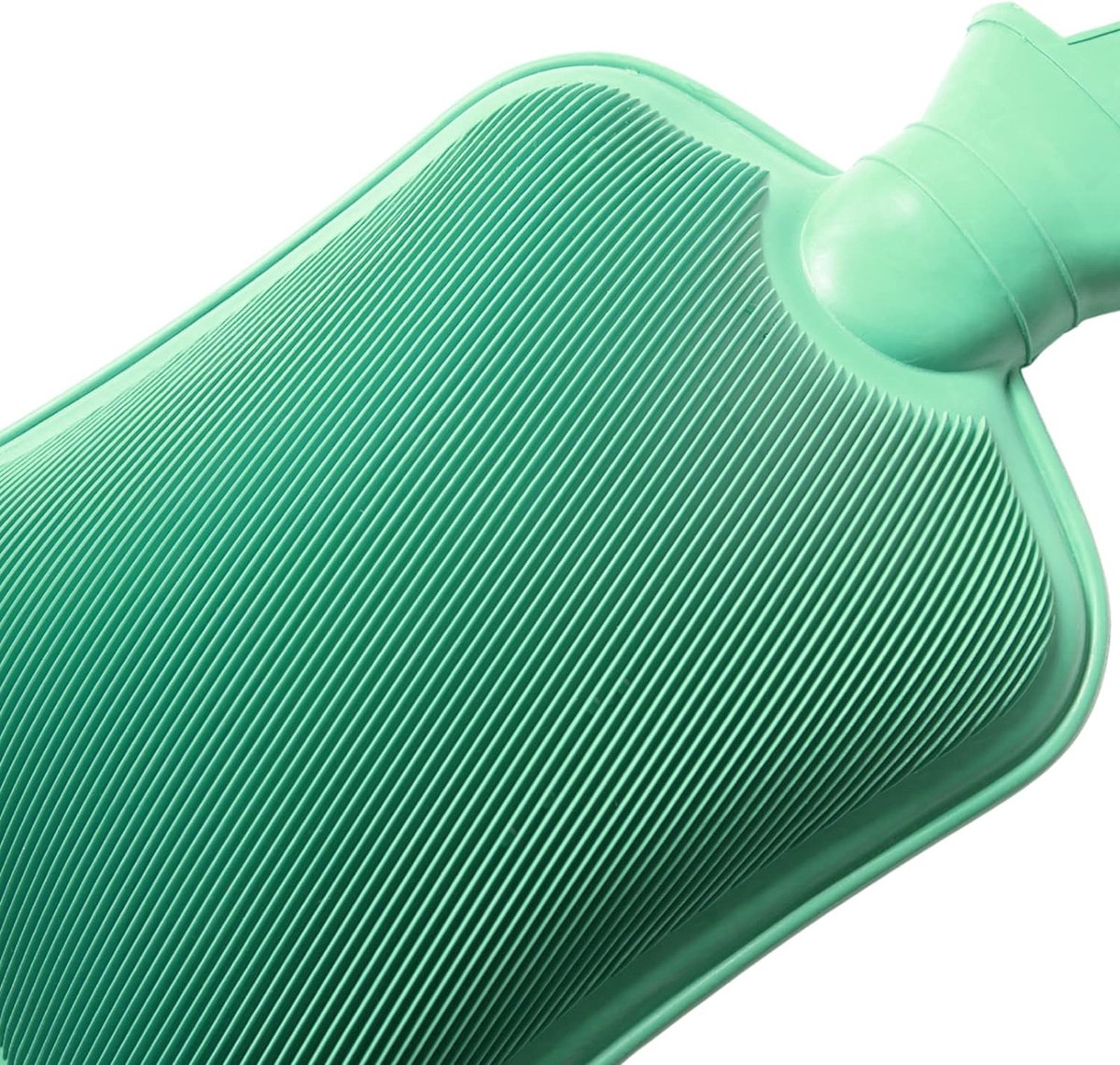 Warmwaterkruik - Inhoud: 2 Liter - Warm Water Kruik - Kruikzak - Warmtekruik - Rubber - Groen – foto 2