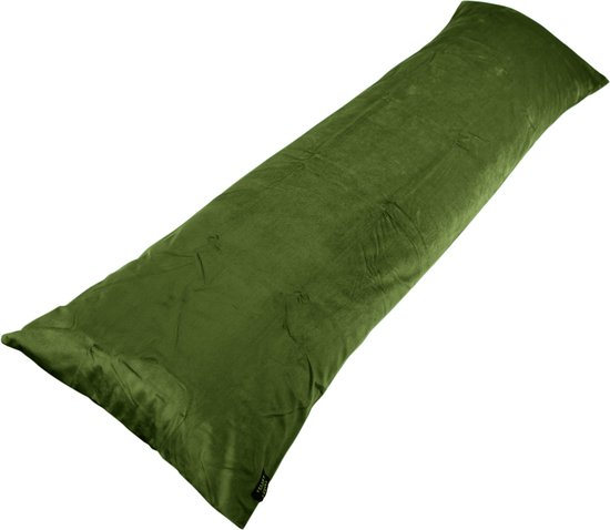 Velvet Kussenbeschermer Lichaamskussen - Velvet Body Pillow Kussensloop - Kussenbeschermer Lichaamskussen - Lichaamskussen sloop 45 x 145 - Body Pillow case - Kussensloop - Groen - Zwangerschapskussens sloop - Voedingskussen sloop