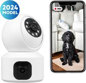 Lota - Huisdiercamera - Beveiligingscamera - WiFi - Full HD - Beweeg en Geluidsdetectie - Met App - Hondencamera - Bewakingscamera voor Binnen en Buiten - Wit