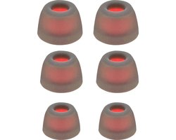 Somstyle Vervangende Oordopjes Geschikt Voor JBL Tune 230 NC TWS / T230NC - Siliconen - 6 Stuks ( S, M & L) - Zwart / Oranje