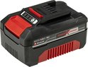 Einhell Power X-Change accu, zwart met rode details en ribbels.