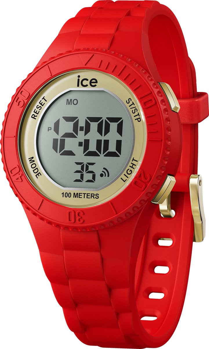 Ice Watch ICE digit - Red gold 021620 Horloge - Siliconen - Rood - Ø 34 mm