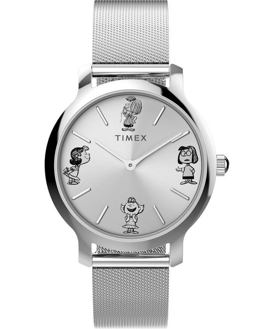 Timex Peanuts Transcend TW2W46000 Horloge - Staal - Zilverkleurig - Ø 31 mm