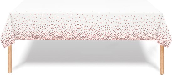 NACHLYNN 6 stuks wegwerp plastic tafelkleden 137 x 275 cm roze gingham rechthoekige tafelkleed voor vakantie, feest, verloving, bruiloften, doop verjaardag decoratie