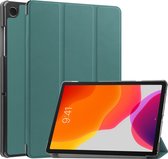 Hoesje - Geschikt voor Apple iPad 7 (2019) - 10.2 inch - 7e Generatie - Dun & Stevig - Trifold Bookcase - Hard Cover Case - Met Uitsparing Geschikt voor Apple Pencil - Hardcover Book - Tablet Hoes - Donkergroen