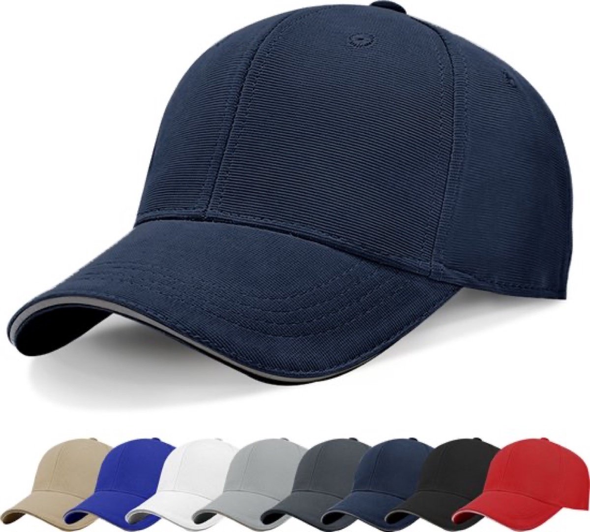 Baseball Cap Heren, Met Reflecterende Rand, Pet Dames, One Size, 55-60 CM - Blauw