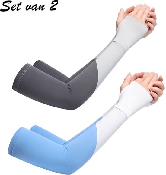 Su.B 2 Paar Compressie Arm Sleeves - Armstukken Wielrenen – Hardlopen Armwarmers – UV Bescherming – One Size