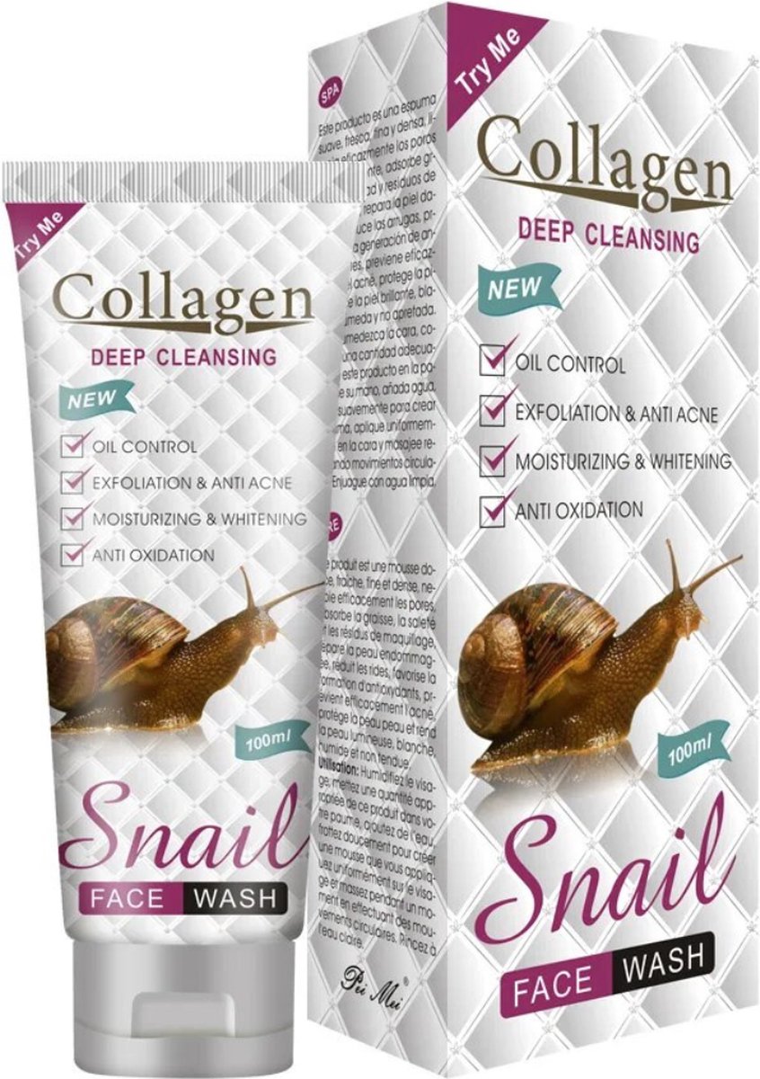 Goedkoopste Collagen Deep Cleansing Snail Face Wash - Hydraterende Reiniging met Anti-Acne Formule - Gezichtsreiniger - Slakken