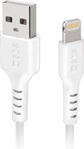 sbs mobile USB-laadkabel Apple Lightning stekker, USB-A stekker 100 cm Wit TECABLEUSBIP589W