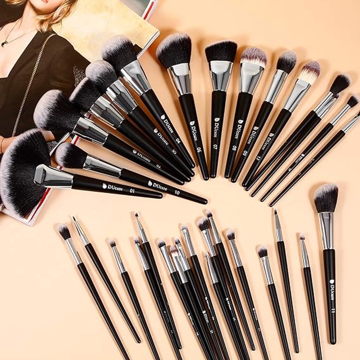 Goedkoopste professionele make-up-kwastenset, eersteklas synthetische kwasten, voor poeder, vloeibare crème, gezicht, oogschaduw, cosmetische kwast 32