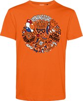 T-shirt Bol de la Fête du Roi | Vêtement pour fête du roi | Chemise orange | Orange | taille S