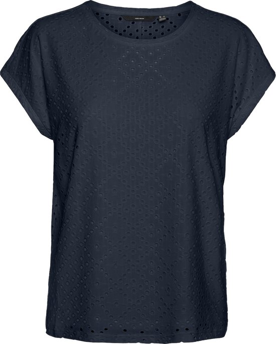 Vero Moda T-shirt Vmtassa Ss Top Jrs Ga 10306401 Navy Blazer Dames Maat - L