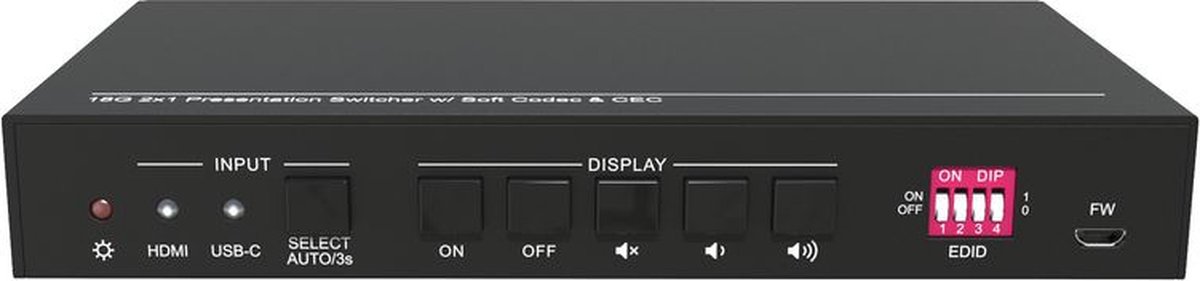4K Vergaderruimte HUB en Schakelaar 2x1