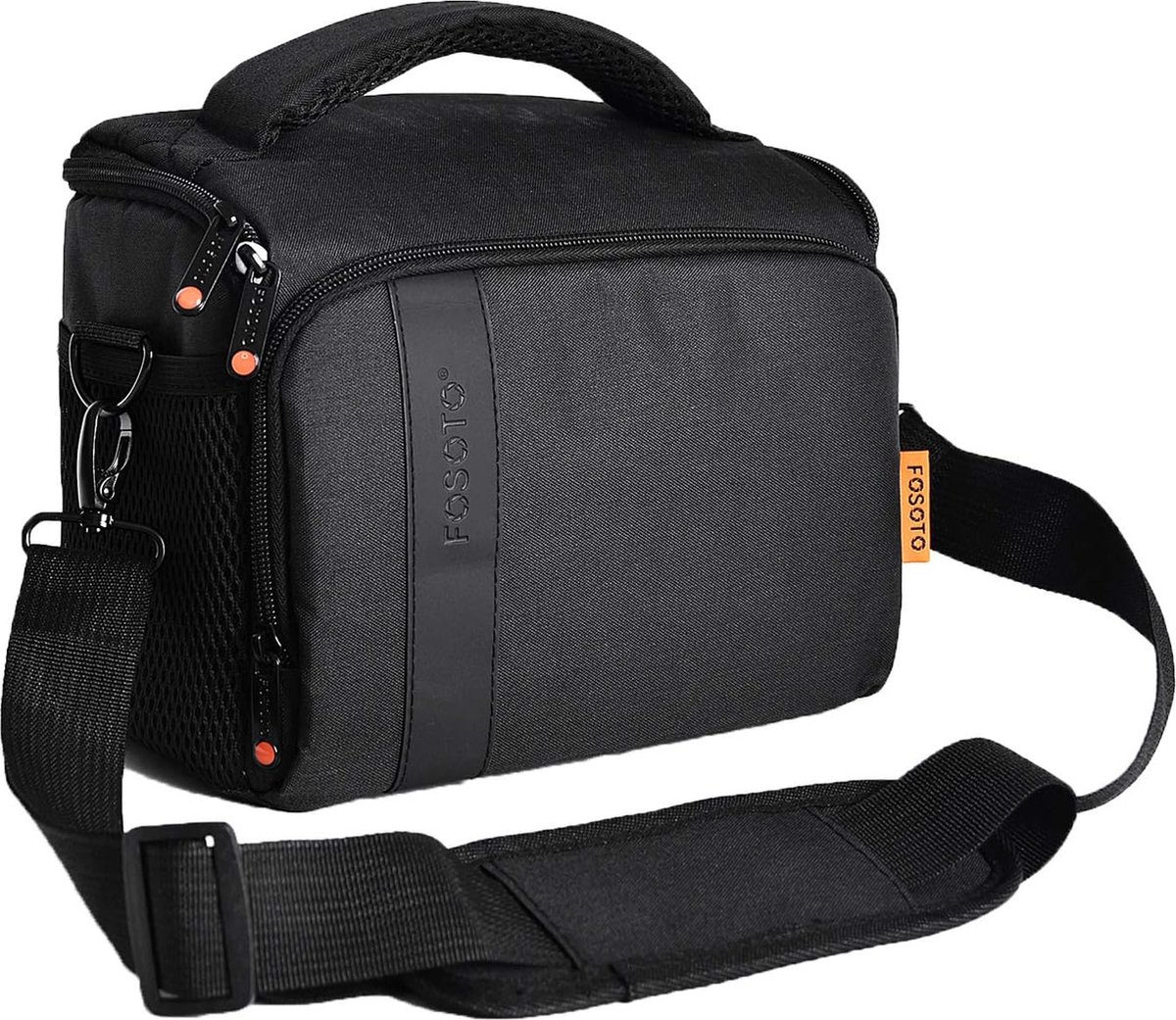 Schokbestendige DSLR/SLR camera-schoudertas, zwart