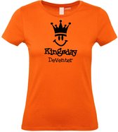 Dames t-shirt Deventer Smiley | Oranje Dames | maat S
