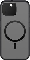 Valenta x Spy-Fy - iPhone 15 Hoesje met Camera Covers aan Voor- én Achterkant | Beschermt je Privacy en je Camera’s | Valenta Privacy Case Smokey Zwart