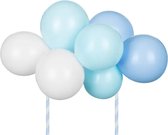 Partydeco - Ballon Cake Topper Blauw (29 cm) (Robin)