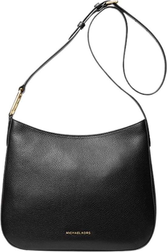 Michael Kors Kensington Large Pebbled Leather Crossbody Bag Dames - Zwart