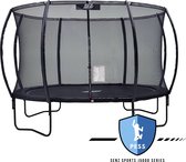 Trampoline - Senz Sports J5000 Series - Ø 366 cm - Zwart - Trampoline met Elastieken - Outdoor - Buitenspeelgoed