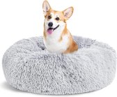 Hondenkussen met Zacht Pluche - Behaaglijk Slaapmatras voor Honden - Lichtgrijs 16" x 22" - Comfortabel Kussen voor Hondenmand of Kattenmand - Niet-Glijdende Bodem - Medium