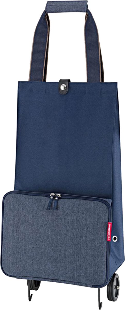Bol.com Reisenthel Foldabletrolley Boodschappentrolley - Opvouwbaar - 30L - Herringbone Donkerblauw aanbieding