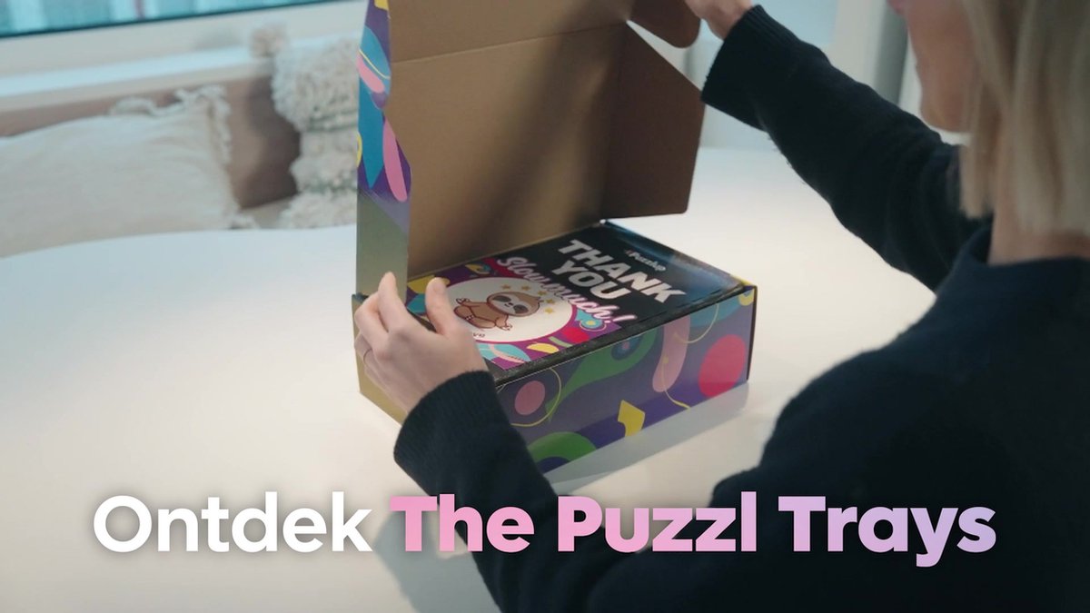 Puzzlup Stapelbare Puzzelbakjes Set Van 6 Design Trays Deksel Met Doosweergave Tot 1500 Stukjes Premium Puzzelaccessoire 592354723