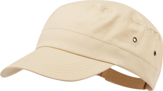Pet - Baseball cap - Petten - Met klittenbandsluiting - One size - Katoen - Beige
