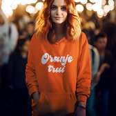 Koningsdag Hoodie Oranje Trui - MAAT S - Uniseks Pasvorm - Oranje Feestkleding