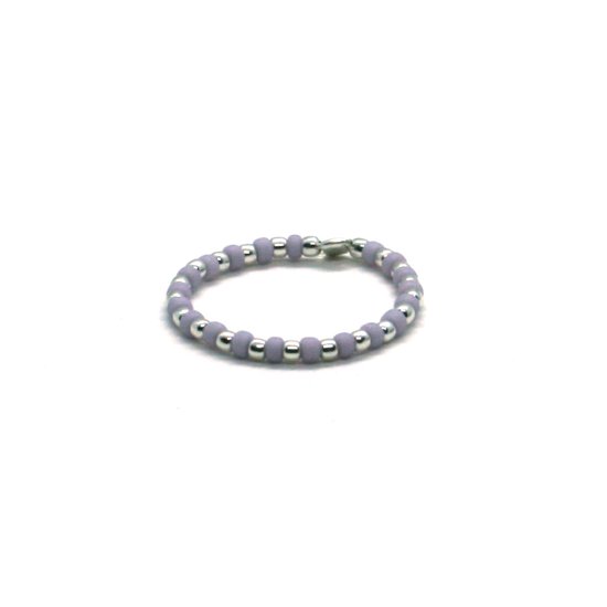 Dames ring 925 Sterling zilver lila - dikte 1.5mm