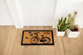 Deurmatten Kokosvezel Deurmat Fiets, 70x40cm Welkomst Deurmat met Anti-slip PVC & Kokosmat oppervlak, Voor Huis Entree, Gangen, Buitendeuren, Woonaccessoires,Minimalistisch Origineel Ontwerp