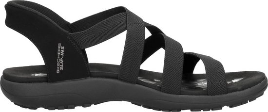 Skechers Slip-Ins Sandalen Plat - zwart