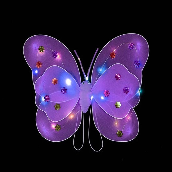 Lichtgevende Vlinder Vleugeltjes - Lila - Voor meisjes - LED