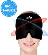 Migraine Muts - Anti Migraine Masker - Hoofdpijn Verlichting - Hoofdpijn Masker - Hot Cold Pack - Anti Kater - 600g Gel - 360° Hoofdbedekking - Incl. E-Guide Stressmanagement