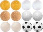 GAMES PLANET Voetbaltafel Ballen Mix - Set van 10 - Tafelvoetbal - Ø 31 mm