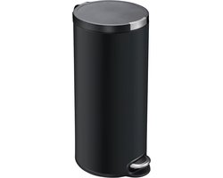 EKO - Artistic pedaalemmer 30 liter - Stainless steel Plastic - mat zwart - Prullenbak