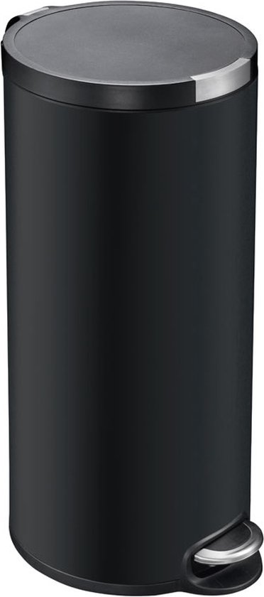 EKO - Artistic pedaalemmer 30 liter - Stainless steel Plastic - mat zwart - Prullenbak
