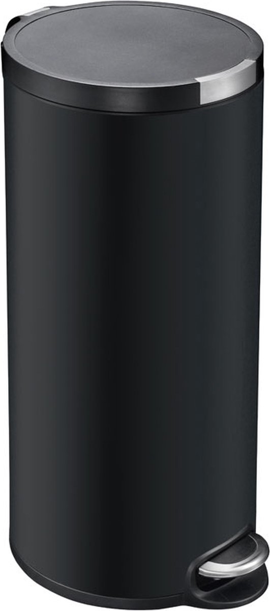 EKO - Artistic pedaalemmer 30 liter - Stainless steel Plastic - mat zwart - Prullenbak