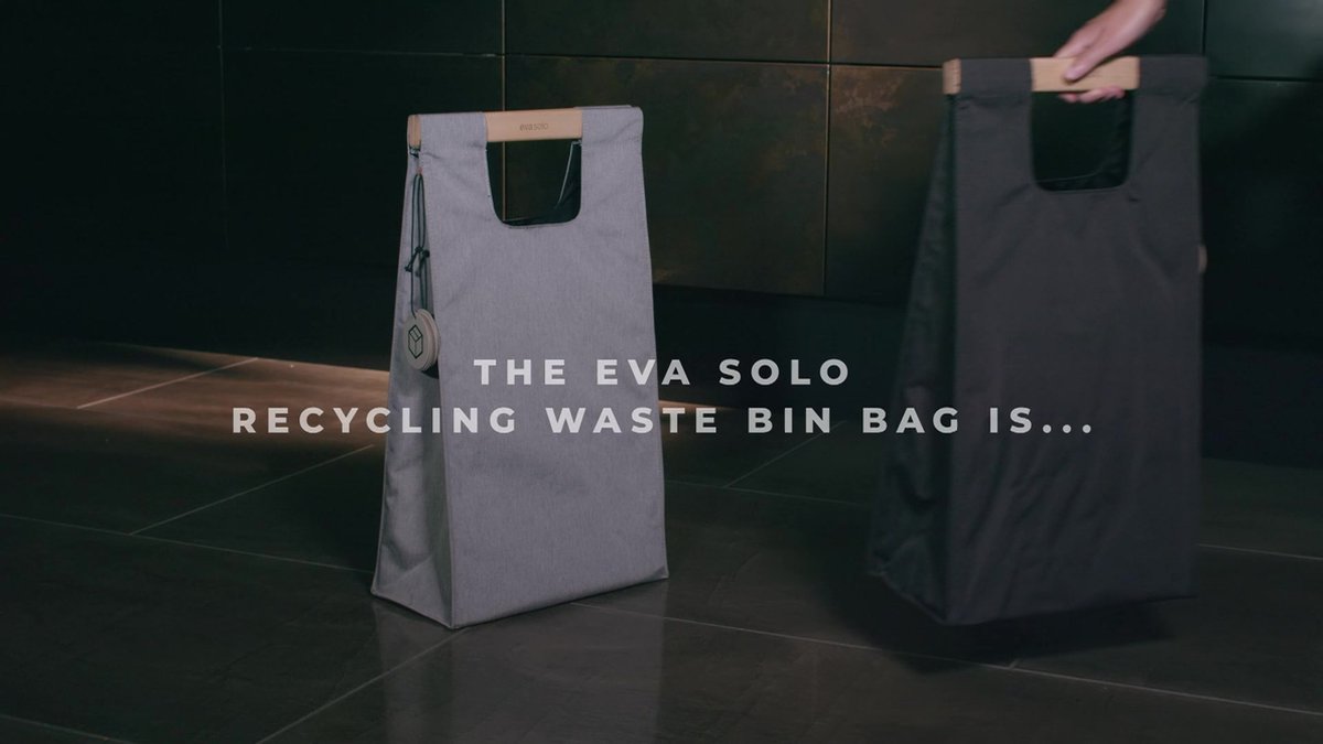 EVA SOLO | Reflect recycling-afvalbak 16L voor 2 zakken | Medium formaat prullenbak efficiënt scheiden en recyclen | Intelligente automatische dekselbalans | Zwart