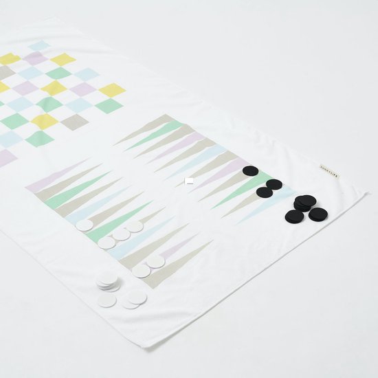 Sunnylife - Beach Strandlaken Summer Games Backgammon 160 x 90cm ...