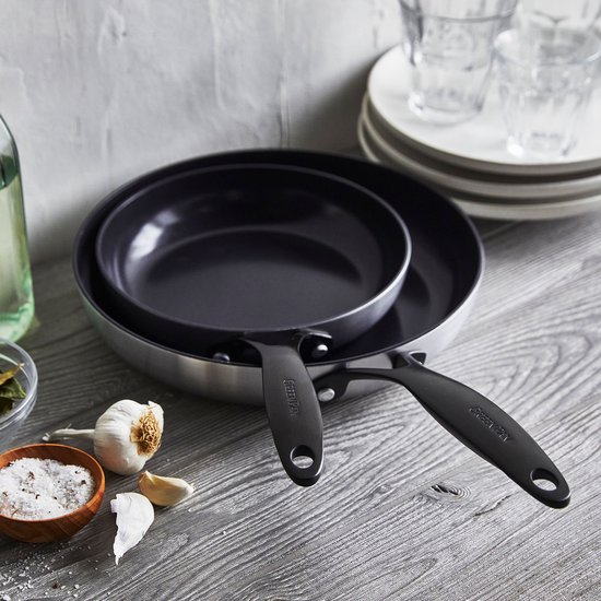 Jamie Oliver By Tefal Cook Smart Koekenpannenset  2-delig   24 28 Cm Rvs 3168430357280