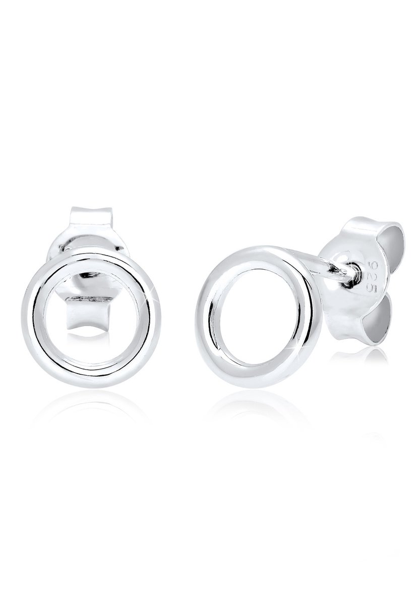 Elli Oorbellen Basic Cirkel Geo Minimal 925 Zilver