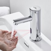 Auralum Sensor Wastafelmengkraan - Infrarood badkamerkraan met sensor - Automatische badkamerkraan - Touchless wastafelmengkraan - Inductie wastafelmengkraan - Eéngreepsmengkraan voor wastafel - Badkamer Handwasbak
