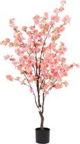 Kunst Roze Kersebloem Kobe | 145cm - Namaak Kersebloem bloesemboom - Kunstplanten voor binnen - Kunst Kersebloem