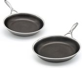 Bol.com Matero 2-delige pannenset - PFAS vrije Koekenpannen - Non-stick & krasbestendige - Pannenset Inductie Keramisch Elektris... aanbieding