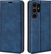 Samsung Galaxy S24 Ultra hoesje - Luxe Wallet Bookcase (Magnetische Sluiting) - Blauw - GSM Hoesje - Telefoonhoesje Geschikt Voor Samsung Galaxy S24 Ultra