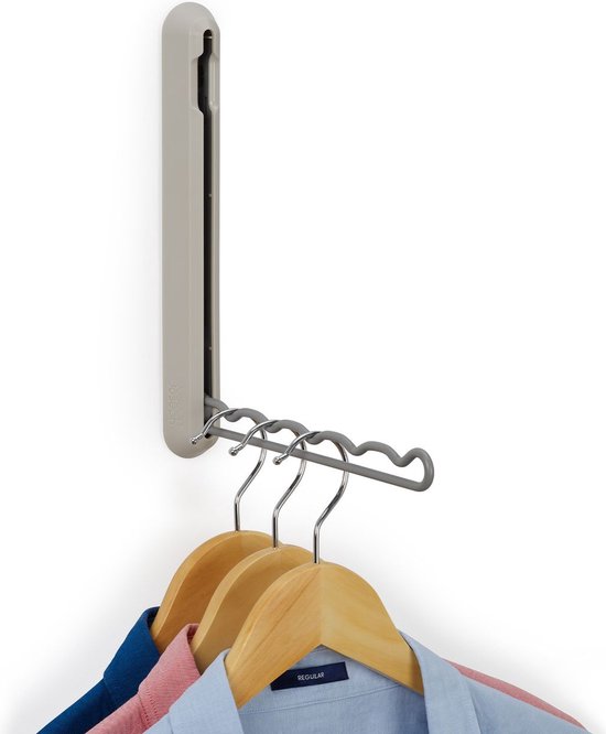 Joseph Joseph - Porte-manteau mural Orderly pliable - Acier au carbone - Crème