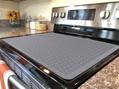 Eendelige keukenfornuisafdekkingen, waterdichte keramische kookplaat, hittebestendige siliconen afdekking, inductiekookplaat, 50 x 70 cm, voor elektrisch fornuis, antislip afdekplaat, grijs